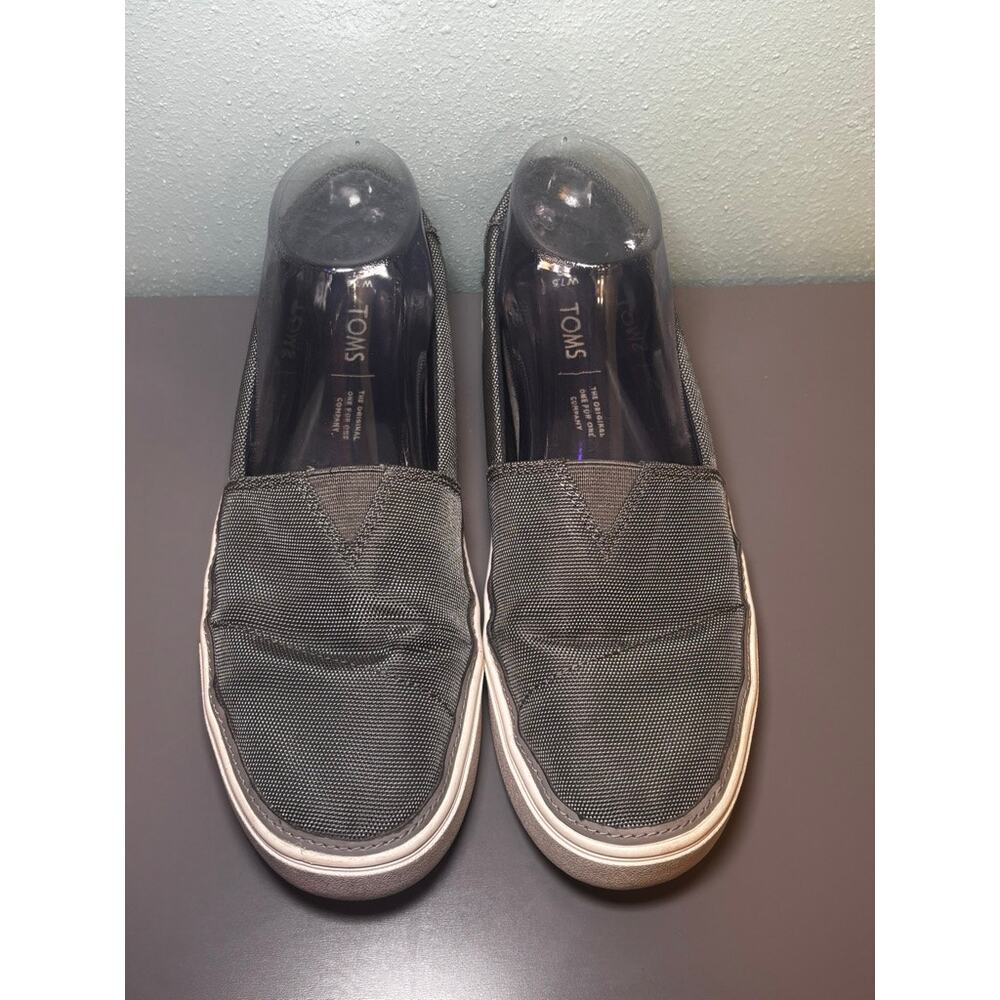 Toms‎ Women's Parker Slip On Sneaker Shoe Woven Fabric Dust Gray Size 7.5 - Picture 2 of 7